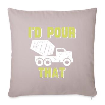 Concrete construction design for construction workers and construction site - Sofa pillowcase 17,3'' x 17,3'' (45 x 45 cm) - light taupe - Front