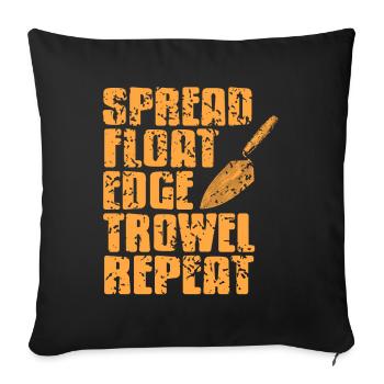 Concrete construction design for construction workers and construction site - Sofa pillowcase 17,3'' x 17,3'' (45 x 45 cm) - black - Front