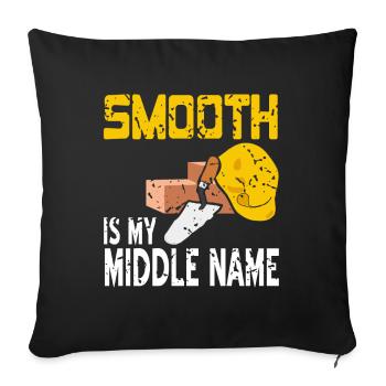Concrete construction design for construction workers and construction site - Sofa pillowcase 17,3'' x 17,3'' (45 x 45 cm) - black - Front