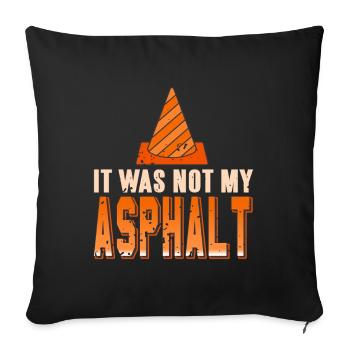 Conception de construction en béton pour les travailleurs de la construction et les chantiers de construction - Housse de coussin décorative 45 x 45 cm - noir - Devant