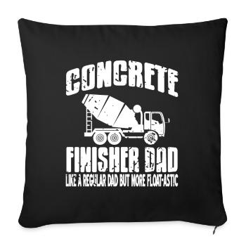 Concrete construction design for construction workers and construction site - Sofa pillowcase 17,3'' x 17,3'' (45 x 45 cm) - black - Front