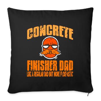 Conception de constructeur en béton pour les constructeurs et le chantier de construction - Housse de coussin décorative 45 x 45 cm - noir - Devant