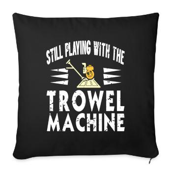 Concrete construction design for construction workers and construction site - Sofa pillowcase 17,3'' x 17,3'' (45 x 45 cm) - black - Front