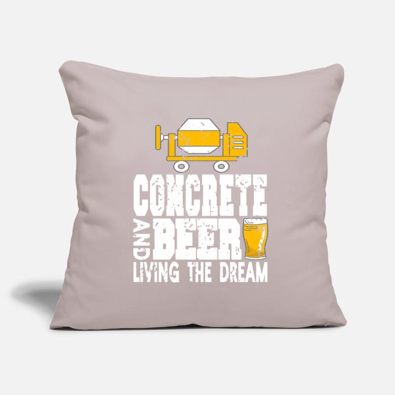 Conception de constructeur en béton pour les constructeurs et le chantier de construction Housse de coussin décorative 45 x 45 cm