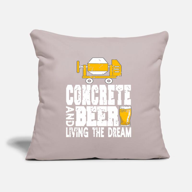 Conception de constructeur en béton pour les constructeurs et le chantier de construction Housse de coussin décorative 45 x 45 cm