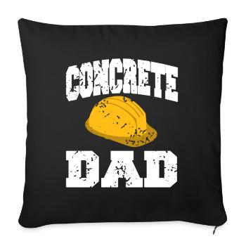 Conception de construction en béton pour les travailleurs de la construction et les chantiers de construction - Housse de coussin décorative 45 x 45 cm - noir - Devant