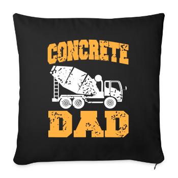 Concrete builder design for builders and construction site - Sofa pillowcase 17,3'' x 17,3'' (45 x 45 cm) - black - Front