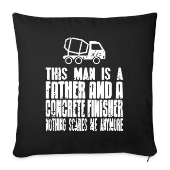 Concrete construction design for construction workers and construction site - Sofa pillowcase 17,3'' x 17,3'' (45 x 45 cm) - black - Front