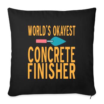 Concrete construction design for construction workers and construction site - Sofa pillowcase 17,3'' x 17,3'' (45 x 45 cm) - black - Front