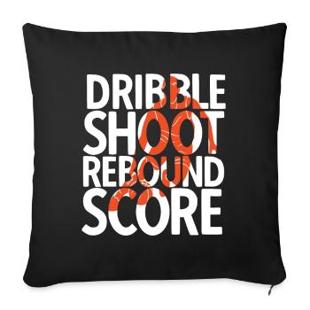 Basketball - Sofakissenbezug 45 x 45 cm - Schwarz - Vorne