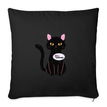 Ich Habe Gekotzt Lustige Katze Amerikanische Wahl - Sofakissenbezug 45 x 45 cm - Schwarz - Vorne