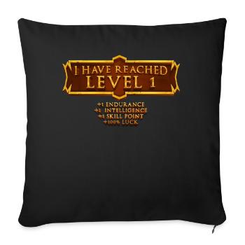 Ich Habe Level 1 Rpg Online Gaming 1st Birthday - Sofakissenbezug 45 x 45 cm - Schwarz - Vorne