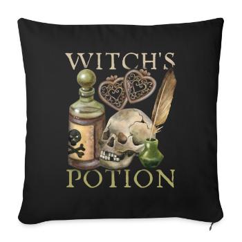 Witch, Witchcraft, Witchcraft, Love-Love Spell - Sofa pillowcase 17,3'' x 17,3'' (45 x 45 cm) - black - Front