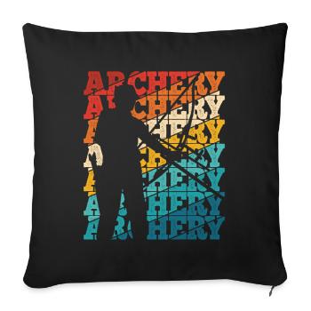 Bogenschießen Archery - Sofakissenbezug 45 x 45 cm - Schwarz - Vorne