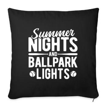 Baseball - Sofakissenbezug 45 x 45 cm - Schwarz - Vorne