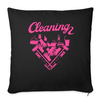Housekeeper Maid Cleaner - Sofa pillowcase 17,3'' x 17,3'' (45 x 45 cm) - black - Front