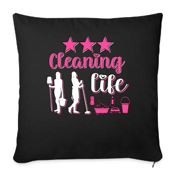 Housekeeper Maid Cleaner - Sofa pillowcase 17,3'' x 17,3'' (45 x 45 cm) - black - Front