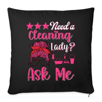 Housekeeper Maid Cleaner - Sofa pillowcase 17,3'' x 17,3'' (45 x 45 cm) - black - Front