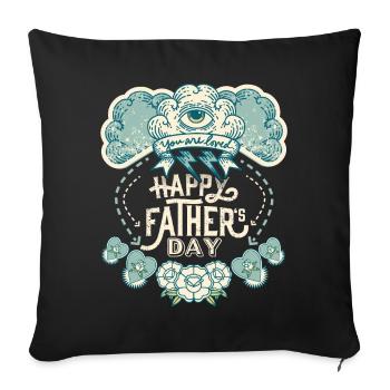 Fête des pères, mysticisme et magie, œil qui voit tout - Housse de coussin décorative 45 x 45 cm - noir - Devant