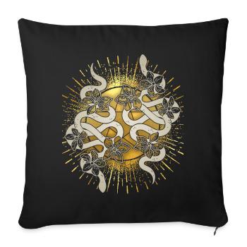 Schlange, Celestial Snakes, Tarot-Snakes - Sofakissenbezug 45 x 45 cm - Schwarz - Vorne