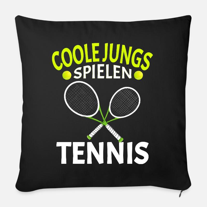 Tennisspieler Tennis - Sofakissenbezug 45 x 45 cm - Schwarz