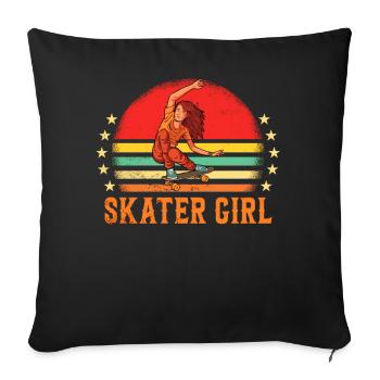 Skaters Skate Skateboarding Skateboard - Housse de coussin décorative 45 x 45 cm - noir - Devant