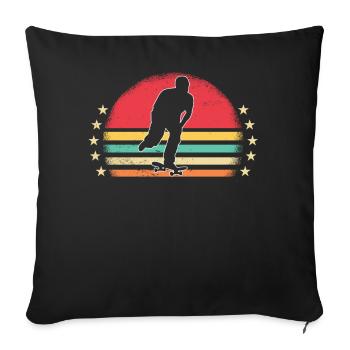 Skaters Skate Skateboarding Skateboard - Housse de coussin décorative 45 x 45 cm - noir - Devant