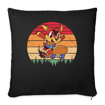 Skaters Skate Skateboarding Skateboard - Housse de coussin décorative 45 x 45 cm - noir - Devant