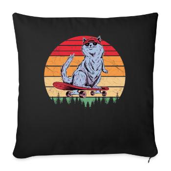 Skaters Skate Skateboarding Skateboard - Housse de coussin décorative 45 x 45 cm - noir - Devant