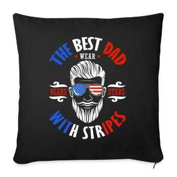 Les meilleurs vêtements Papa 4 juillet Feux d’artifice - Housse de coussin décorative 45 x 45 cm - noir - Devant