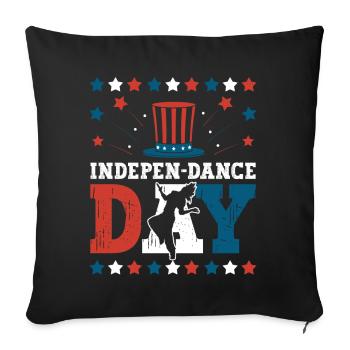 Indepen-dance Day July 4th Independence Day Dancer - Sofa pillowcase 17,3'' x 17,3'' (45 x 45 cm) - black - Front