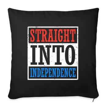 Straight into Independence Day 4 July Holiday - Sofa pillowcase 17,3'' x 17,3'' (45 x 45 cm) - black - Front
