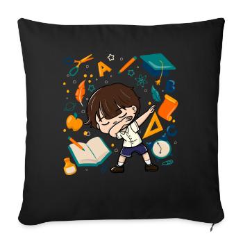 Dabbing Boy First Day of School Student Kid - Sofa pillowcase 17,3'' x 17,3'' (45 x 45 cm) - black - Front
