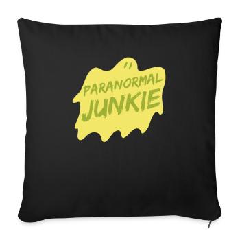 Paranormal Junkie, Ghost Hunter - Sofa pillowcase 17,3'' x 17,3'' (45 x 45 cm) - black - Front