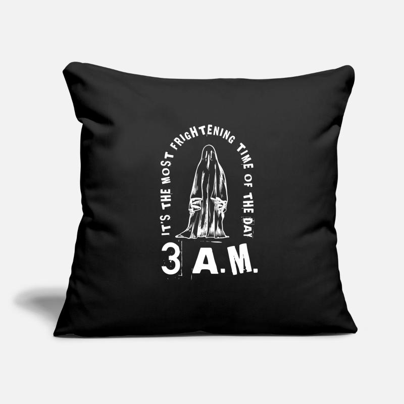 3 heures du matin Temps effrayant de la journée - Ghost Hunter Housse de coussin décorative 45 x 45 cm