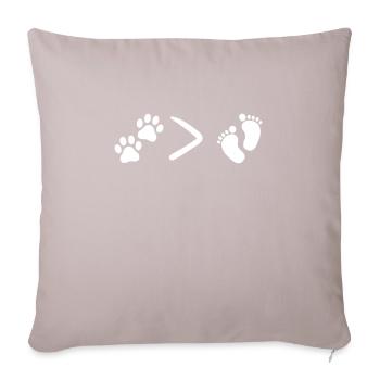 Cats Over Children, chat sans enfant - Housse de coussin décorative 45 x 45 cm - taupe clair - Devant