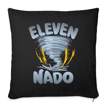 Avertissement Ten-nado 11e anniversaire | Tornade - Housse de coussin décorative 45 x 45 cm - noir - Devant
