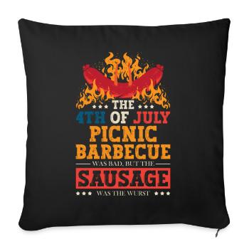 Das 4. Juli-picknick-grillen War Eine Schlechte - Sofakissenbezug 45 x 45 cm - Schwarz - Vorne
