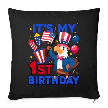 Es Ist Mein 1. Geburtstag Firecracker Kid 4th Of - Sofakissenbezug 45 x 45 cm - Schwarz - Vorne