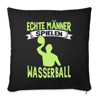 Wasserballer Wassersport Sport Wasserball - Sofakissenbezug 45 x 45 cm - Schwarz - Vorne