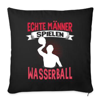 Wasserballer Wassersport Sport Wasserball - Sofakissenbezug 45 x 45 cm - Schwarz - Vorne