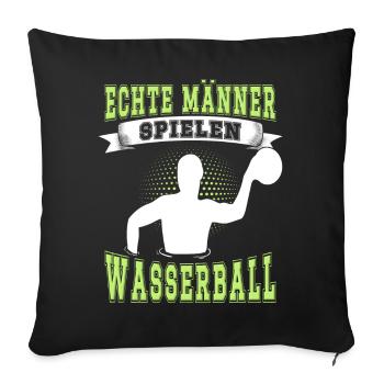 Wasserballer Wassersport Sport Wasserball - Sofakissenbezug 45 x 45 cm - Schwarz - Vorne