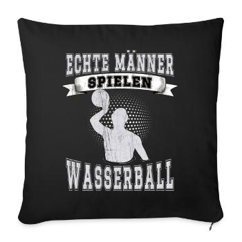 Wasserballer Wassersport Sport Wasserball - Sofakissenbezug 45 x 45 cm - Schwarz - Vorne