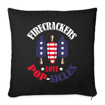 Feuerwerkskörper Liebe Eis 4. Juli - Sofakissenbezug 45 x 45 cm - Schwarz - Vorne