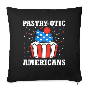 Pastry-otic Americans 4. Juli Cupcake - Sofakissenbezug 45 x 45 cm - Schwarz - Vorne