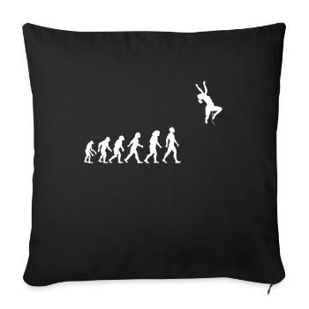Escalade Evolution Alpinisme Bloc - Housse de coussin décorative 45 x 45 cm - noir - Devant