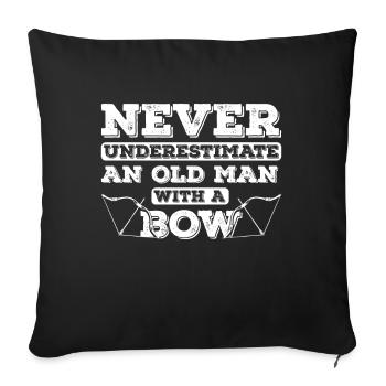 Archery Archer Longbow Saying - Sofa pillowcase 17,3'' x 17,3'' (45 x 45 cm) - black - Front