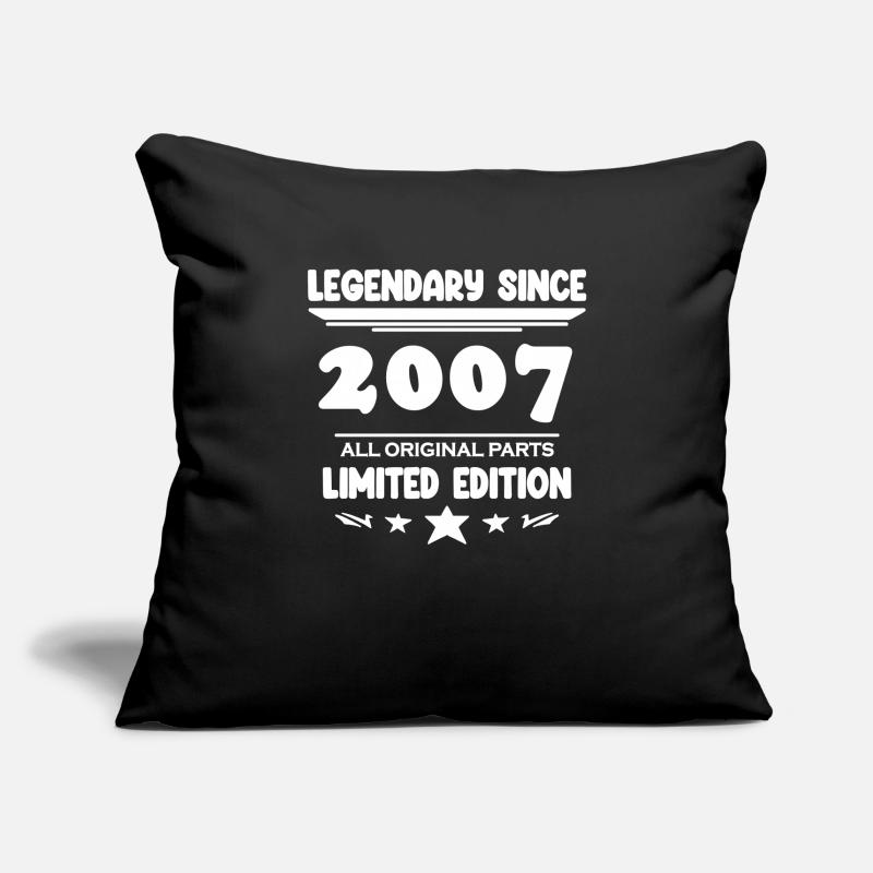 2007 - Année de construction 2007 - Millésime 2007 Housse de coussin décorative 45 x 45 cm