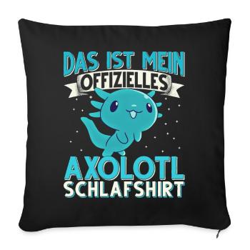 Axolotl - Sofakissenbezug 45 x 45 cm - Schwarz - Vorne