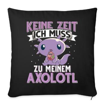 Axolotl - Sofakissenbezug 45 x 45 cm - Schwarz - Vorne